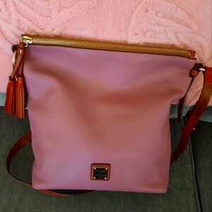 Dooney & Bourke Dark Mauve Leather Crossbody Bag